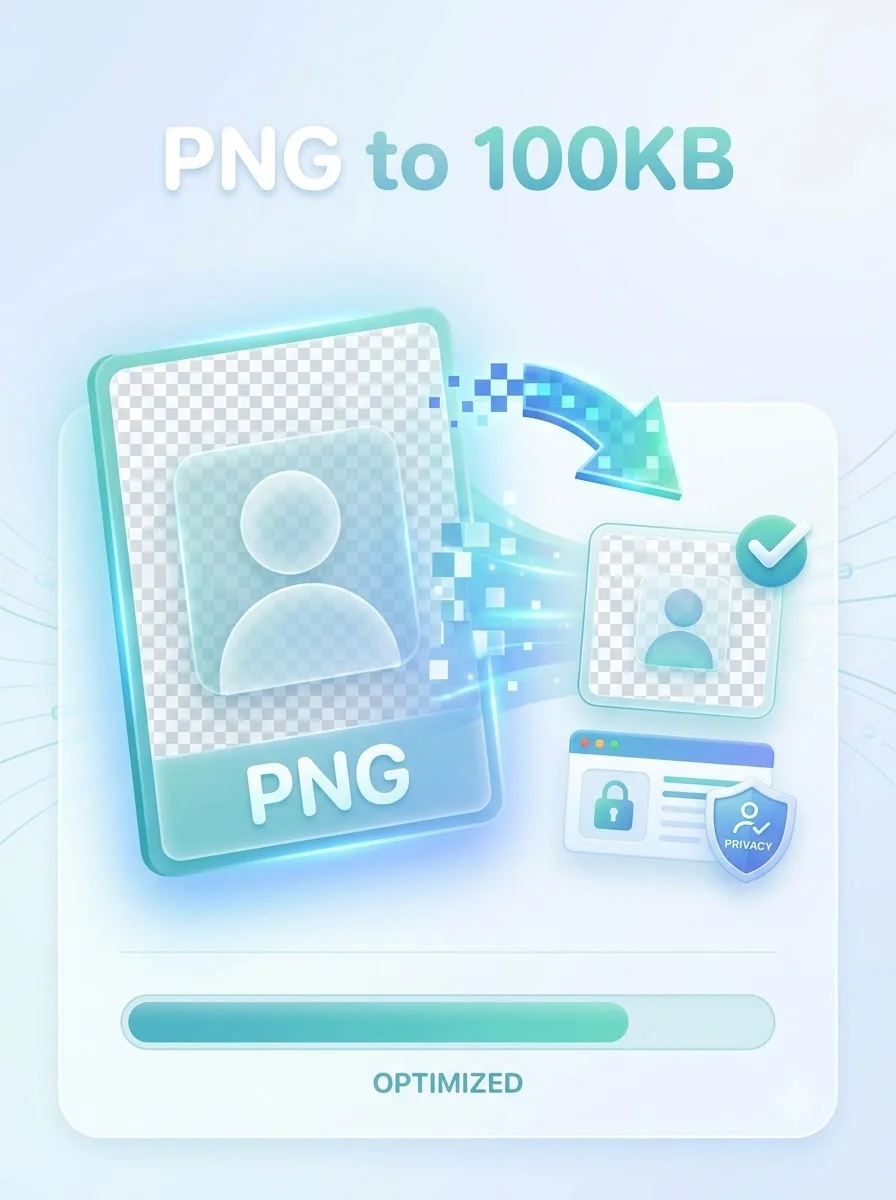 Transparent profile image compressed to a PNG under 100KB